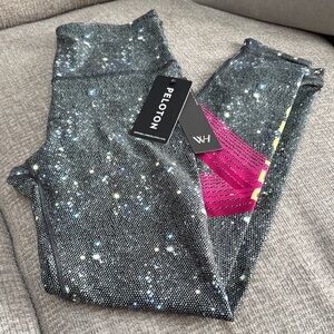 Peloton Sparkle Leggings - Reversible High Waist Holy Green Girls Night Out